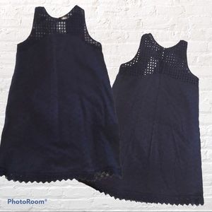 Navy blue girls dress.